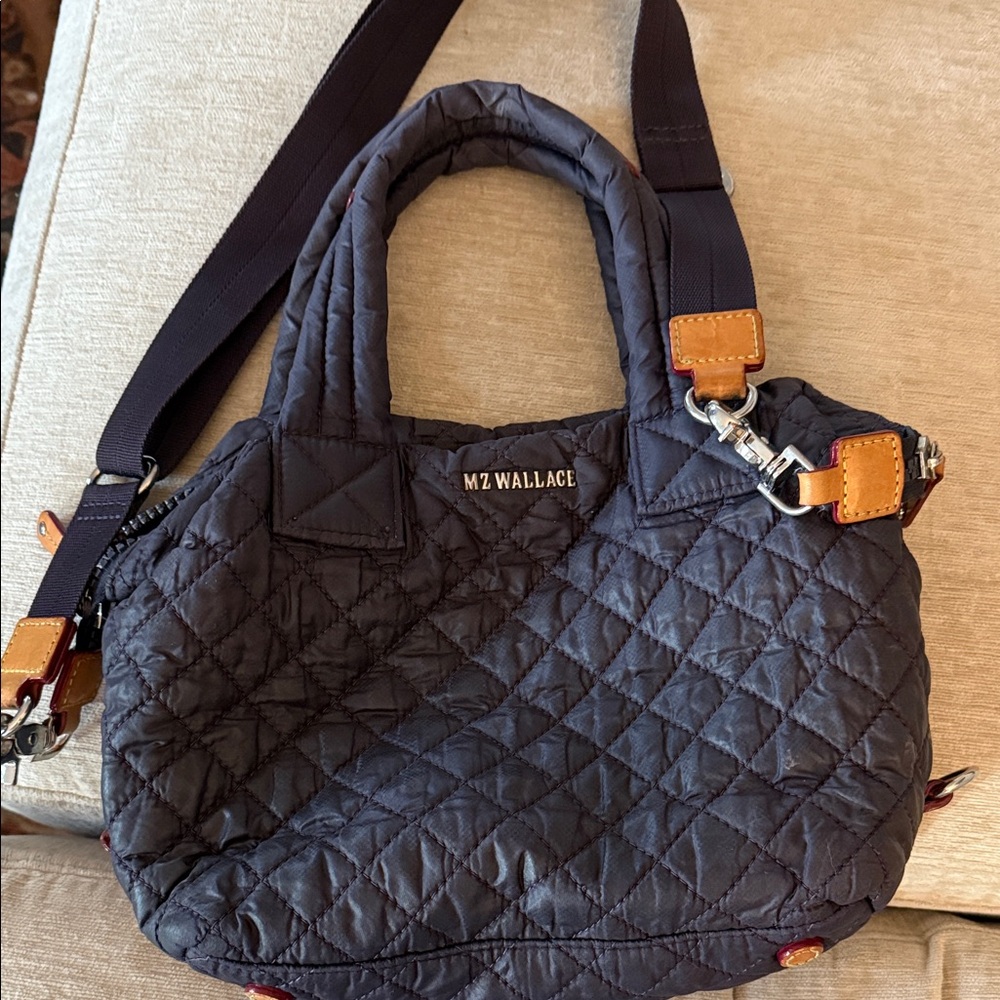 Navy MZ Wallace Small Sutton Bag